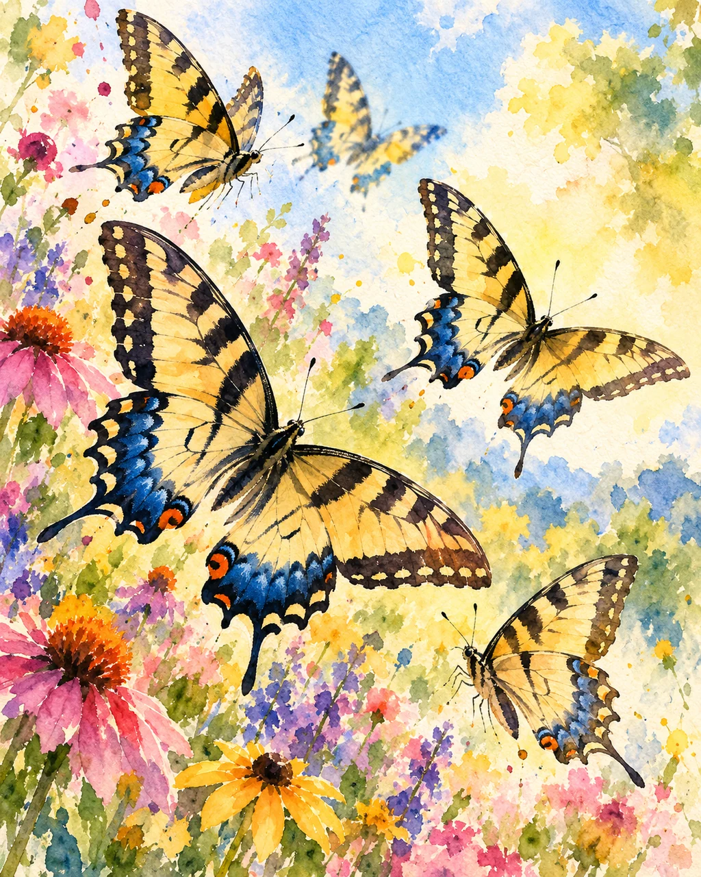 Swallowtail Butterflies · Vibrant Pigments