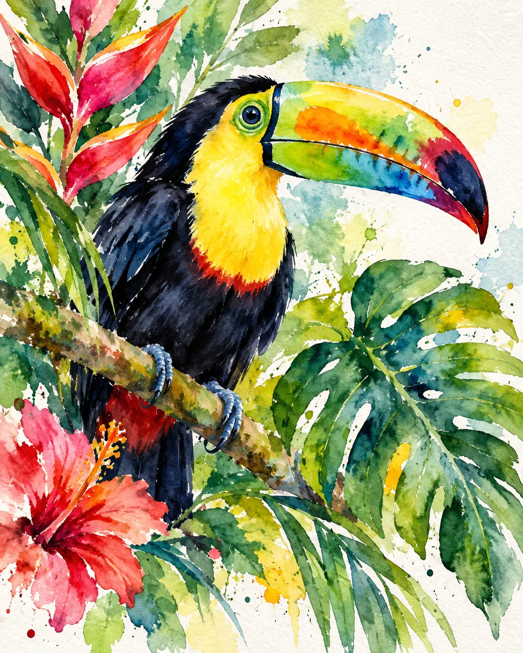 Toucan in the Jungle · Vibrant Pigments
