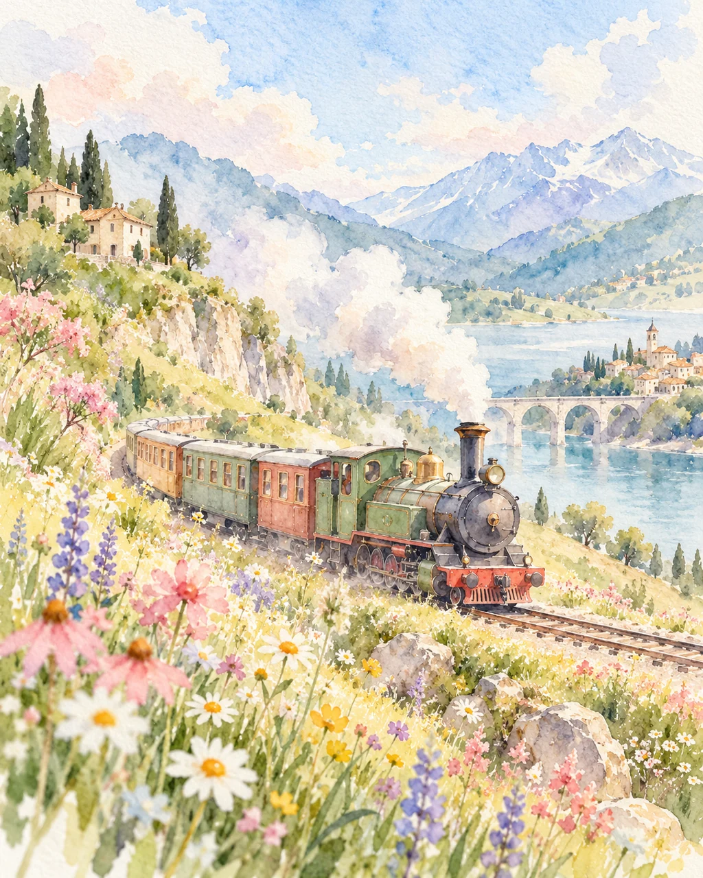 Little Country Train · Soft Pastels