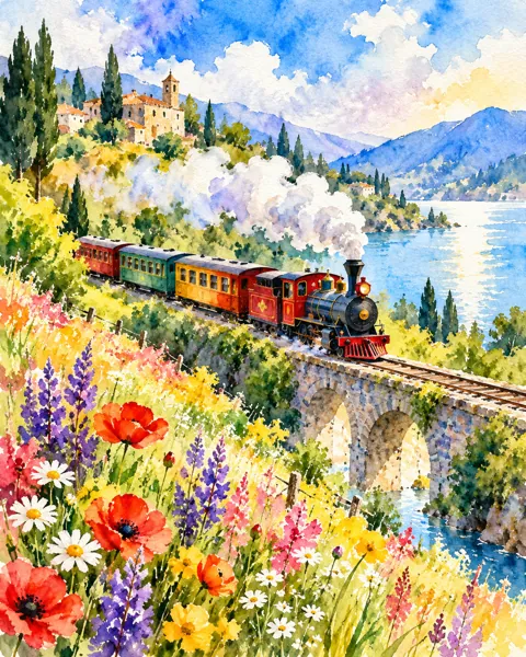 Little Country Train · Vibrant Pigments