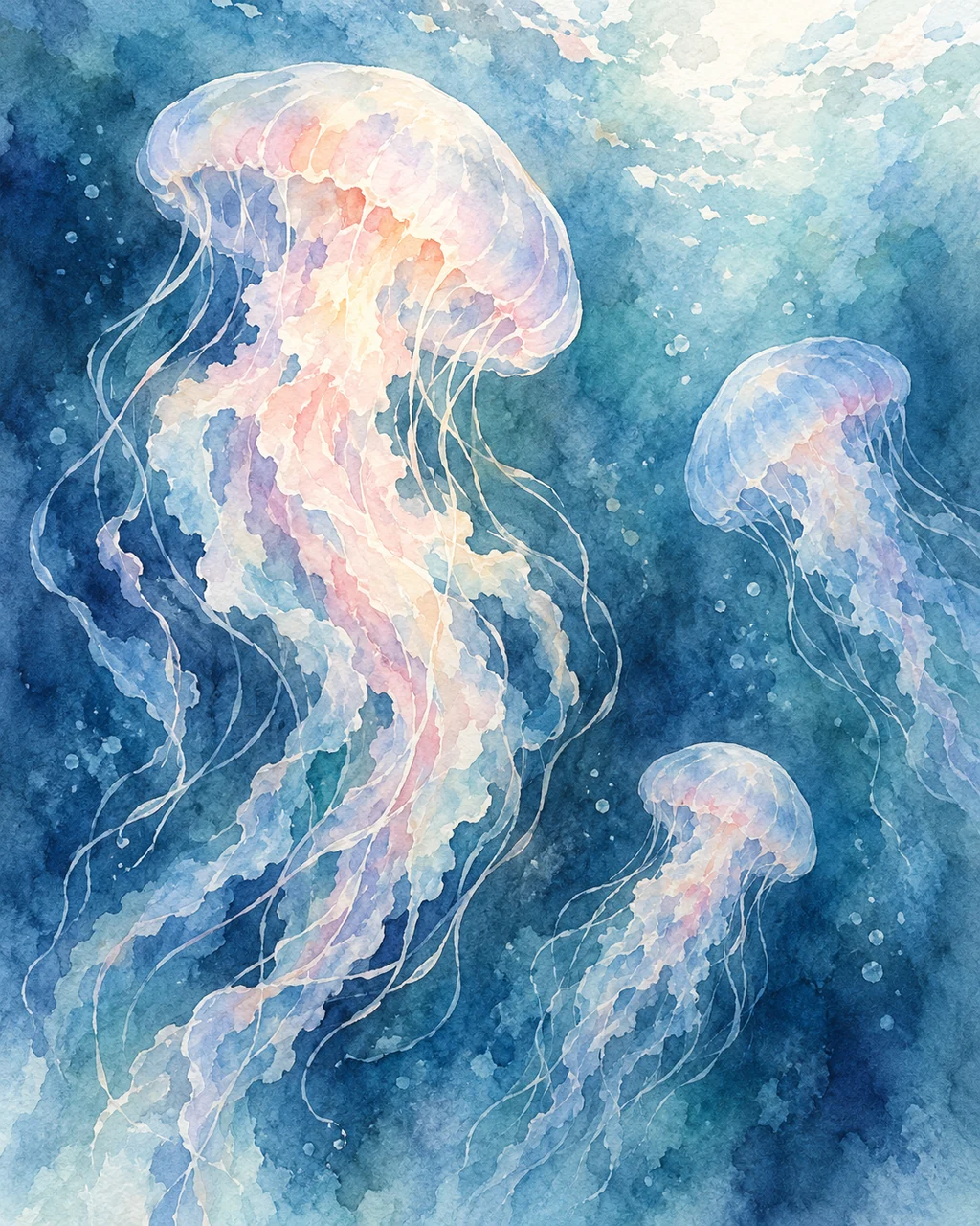Drifting Jellyfish · Soft Pastels